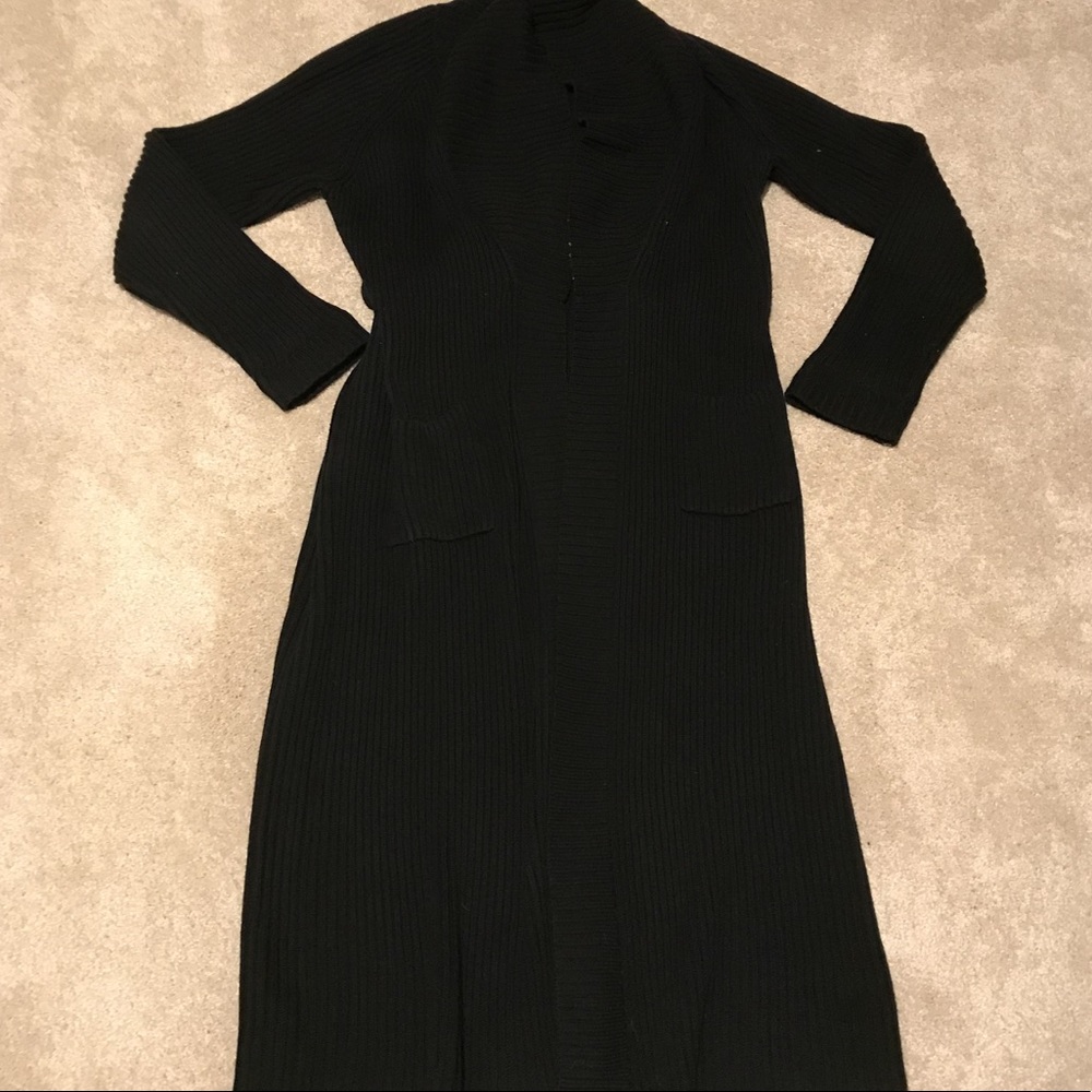 Long black j. Crew cardigan